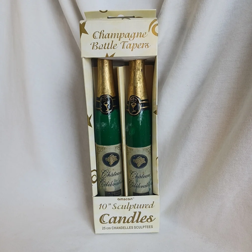 Amscan Champagne Bottle Chateau Celebrations Candle Set